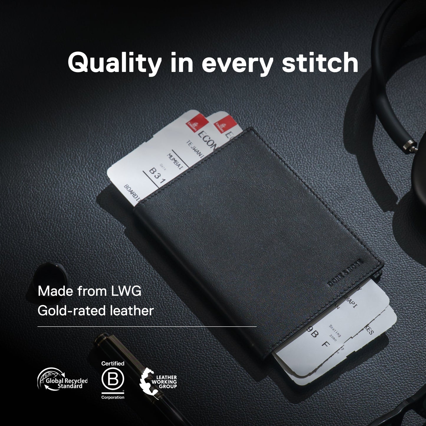 Trackable Passport Wallet Ekster x Dore & Rose