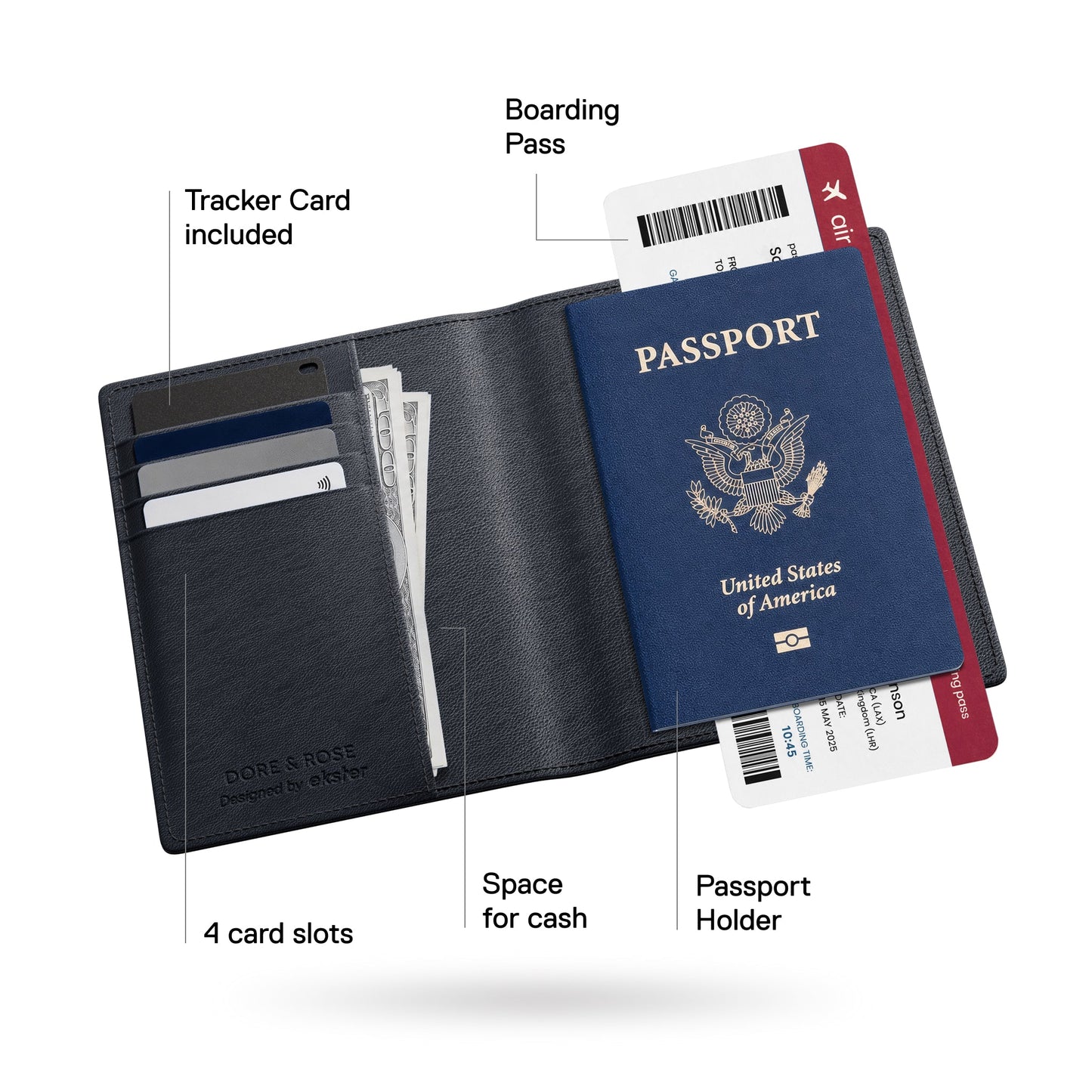 Trackable Passport Wallet Ekster x Dore & Rose
