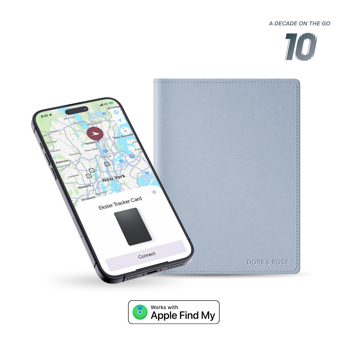 Trackable Passport Wallet Ekster x Dore & Rose
