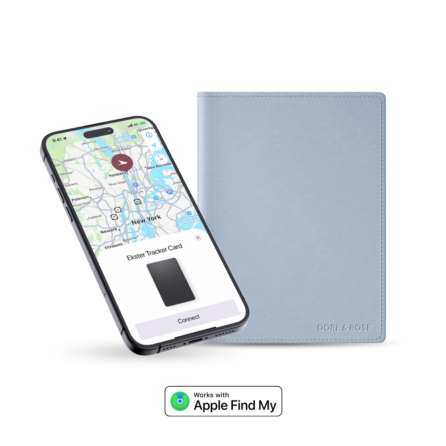 Trackable Passport Wallet Ekster x Dore & Rose